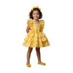 MOLDE VESTIDO CON VUELOS NIÑA 2403